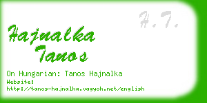 hajnalka tanos business card